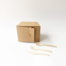 Caixa de alimentos de papel descartável Takeaway Paper Alimentos Recipiente